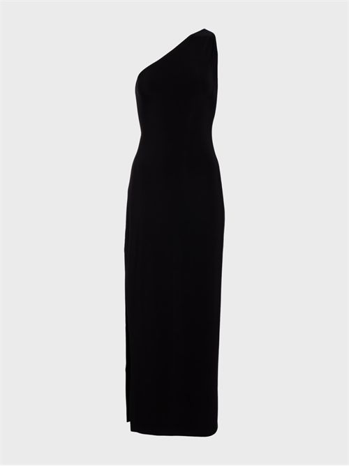 Abito lungo monospalla in jersey con spacco laterale NORMA KAMALI | KK4253PLT15001